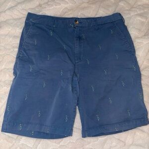 Izod Men's Blue Flat Front Shorts